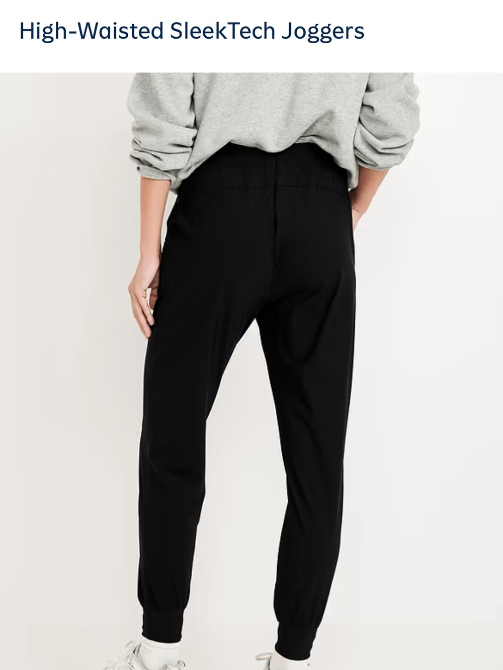 Old Navy Women's SleekTech Jogger - Black XS Petite - Picture 2 of 8